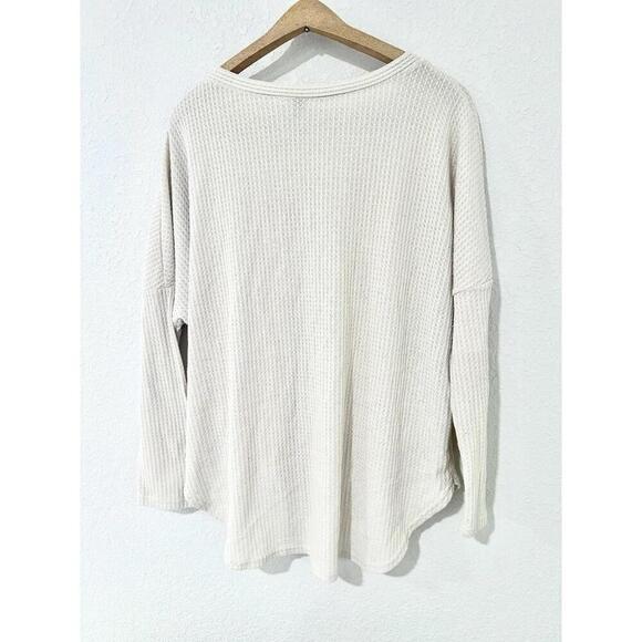 Iwollence Womens Sweater Shirt Waffle Knit Thermal Long Sleeve Tie Knot XL - Picture 8 of 15